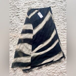 Mango Asymmetrical Printed Skirt - Size M